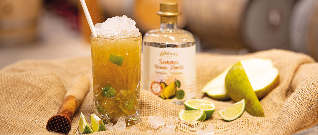 Prinz Rezept Birnen-Limetten Caipirinha