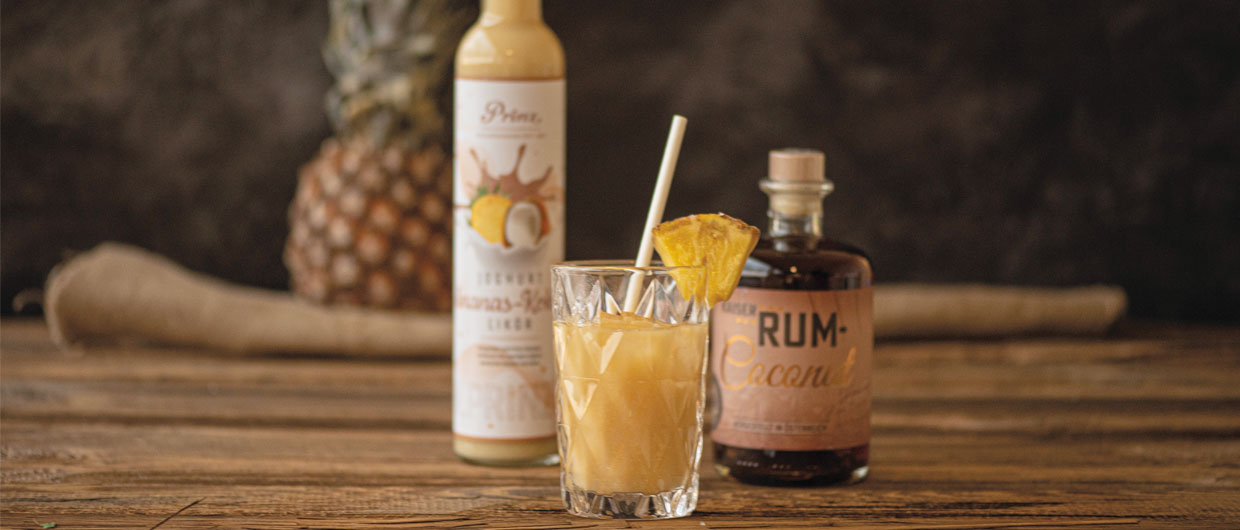 Prinz Rezept Rum Colada mit Rum Coconut und Joghurt Kokos-Ananas Likör