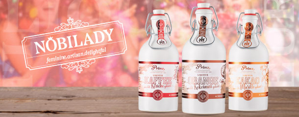 Nobilady women liqueurs in classy stoneware bottle