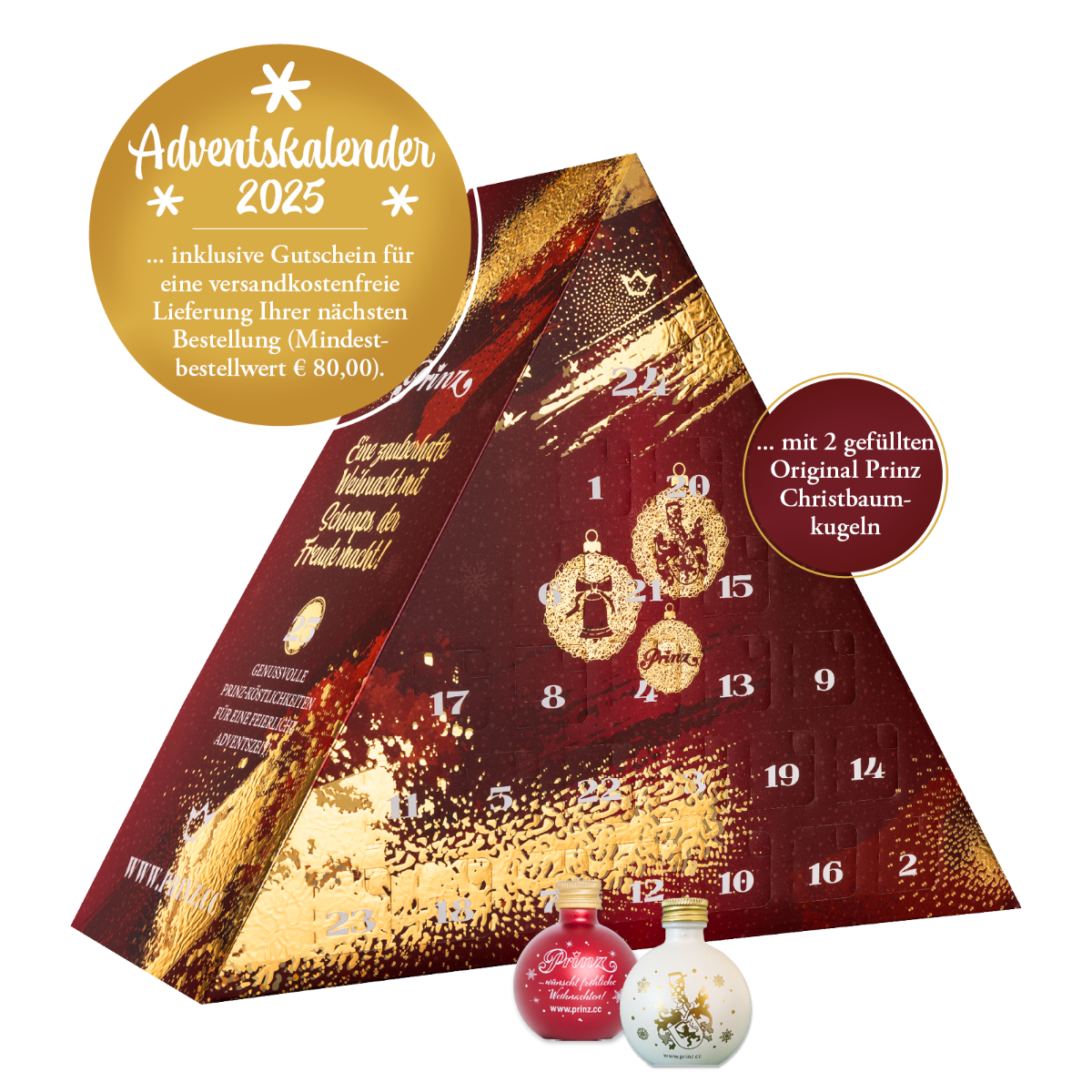 Adventskalender 2025 mit Schnaps & Likör – Fein-Brennerei Prinz