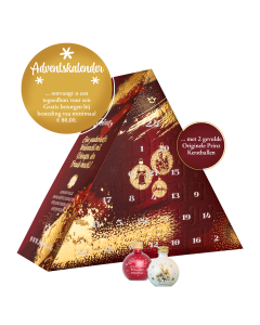 Adventskalender karmijnrood