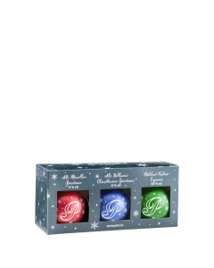 3er Box Weihnachtskugeln, gefüllt mit 0,4 l Prinz Schnaps oder Likör