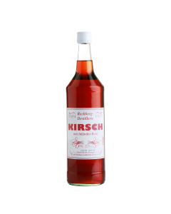 Inländer-Rum Kirsch von Pirnz in der 1-Liter-Flasche.