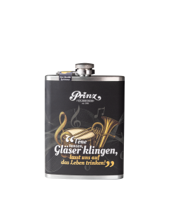 Edelstahl-Flachmann "Musik" (ca. 200ml)