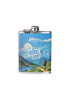 Edelstahl-Flachmann "Wandern" - Der Berg ruft (ca. 200ml)