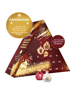 Adventskalender karmijnrood