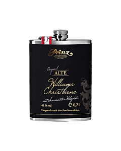 Edelstahl-Flachmann (ca. 200 ml) mit Alter Williams-Christbirne 41 % vol
