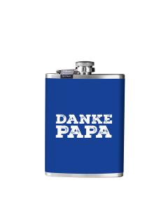 "Danke Papa" Flachmann mit Williams-Birnen Schnaps 40 % vol