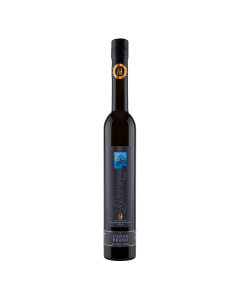 Eine dunkle 0,35-Liter-Flasche Hafele Enzian Brand von Prinz.
