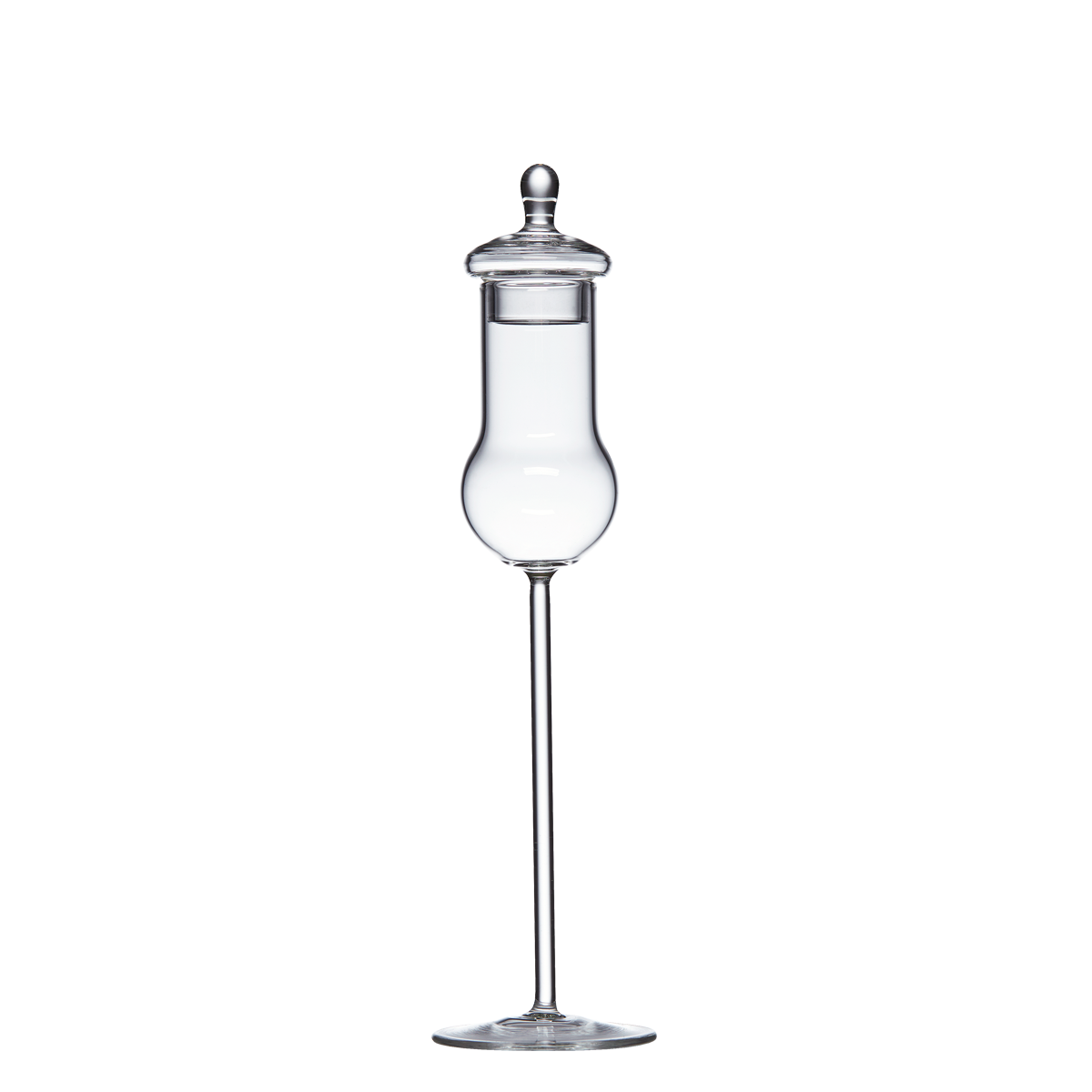Mundgeblasener Schnapskelch mit Deckel