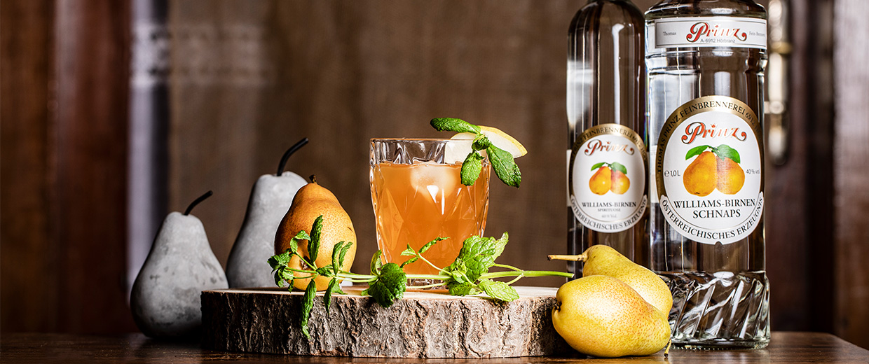 Köstliche Birnenkreation  Cocktail-Idee Fruchtiger Willibert