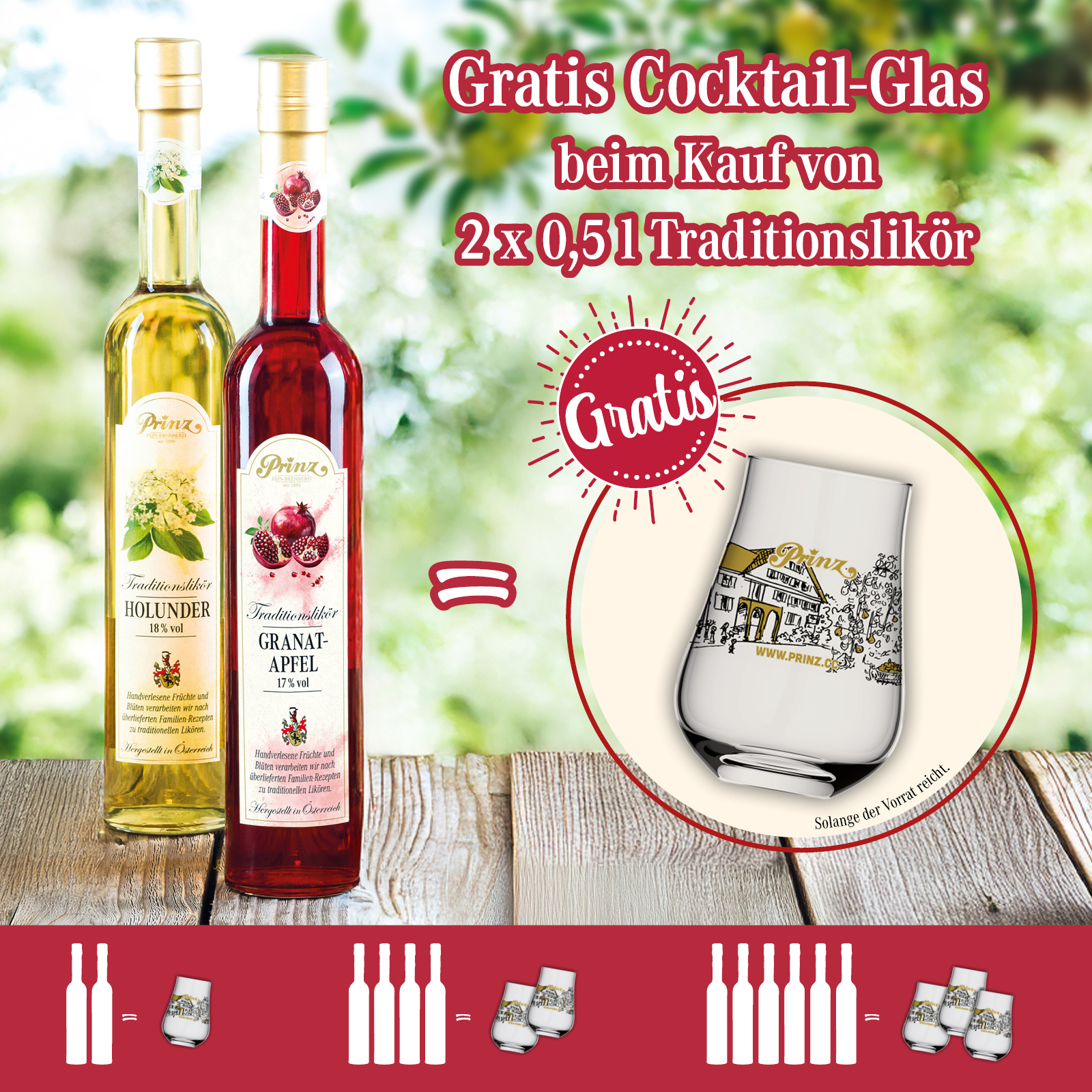 Jetzt gratis Cocktail-Glas sichern!