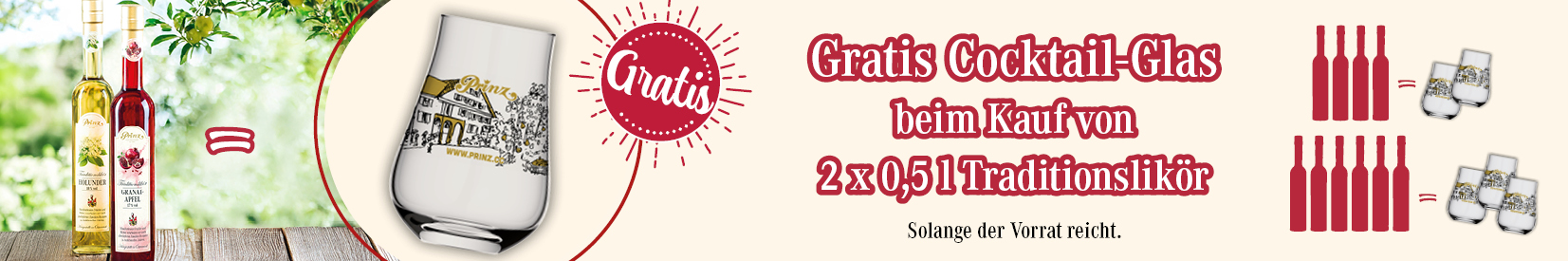 Jetzt gratis Cocktail-Glas sichern!