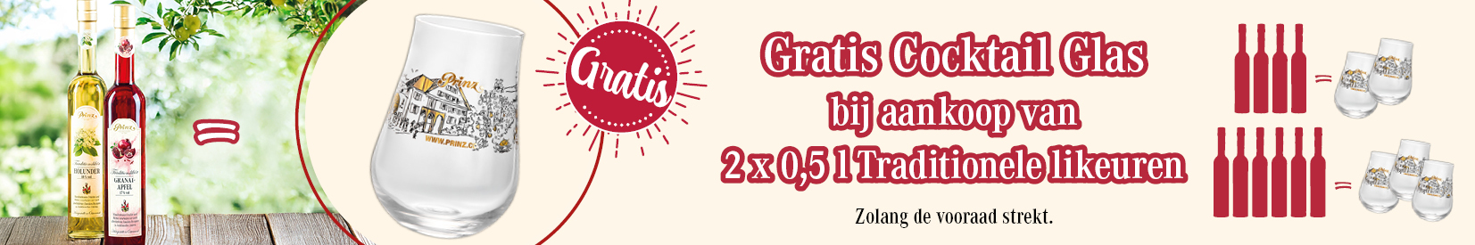 Nu gratis Cocktail Glas