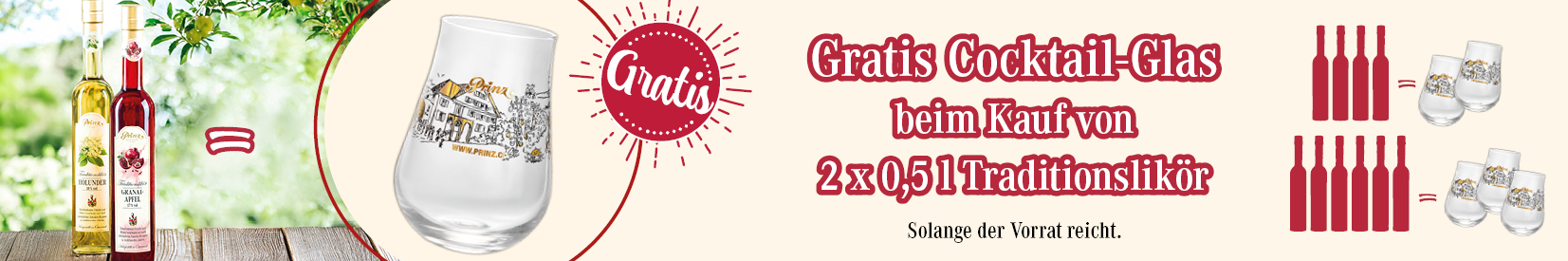 Jetzt gratis Cocktail-Glas sichern!