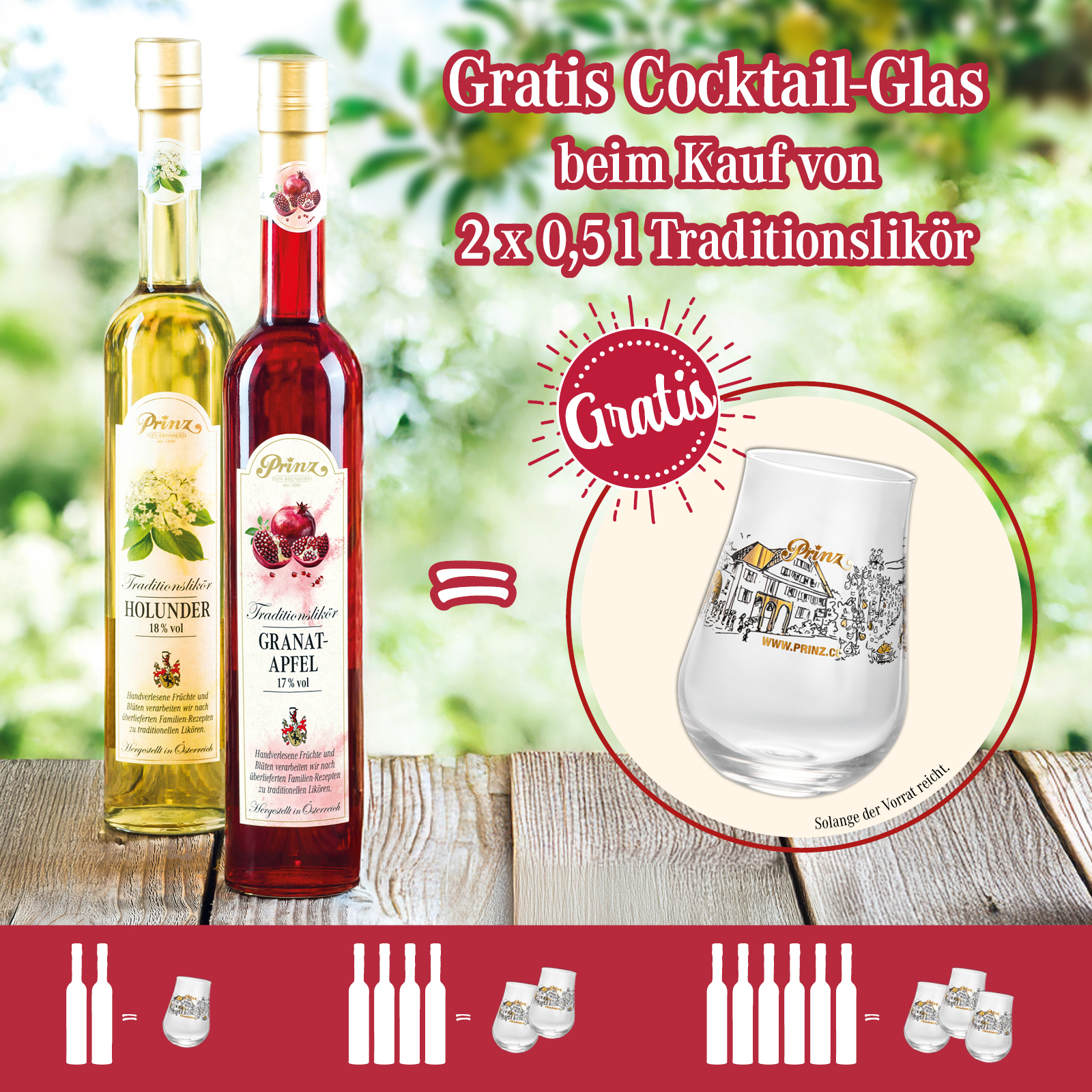 Jetzt gratis Cocktail-Glas sichern!