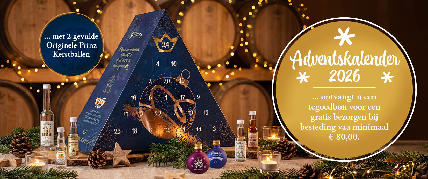 Prinz Advent kalender gevuld met fijne schnapps en likeuren